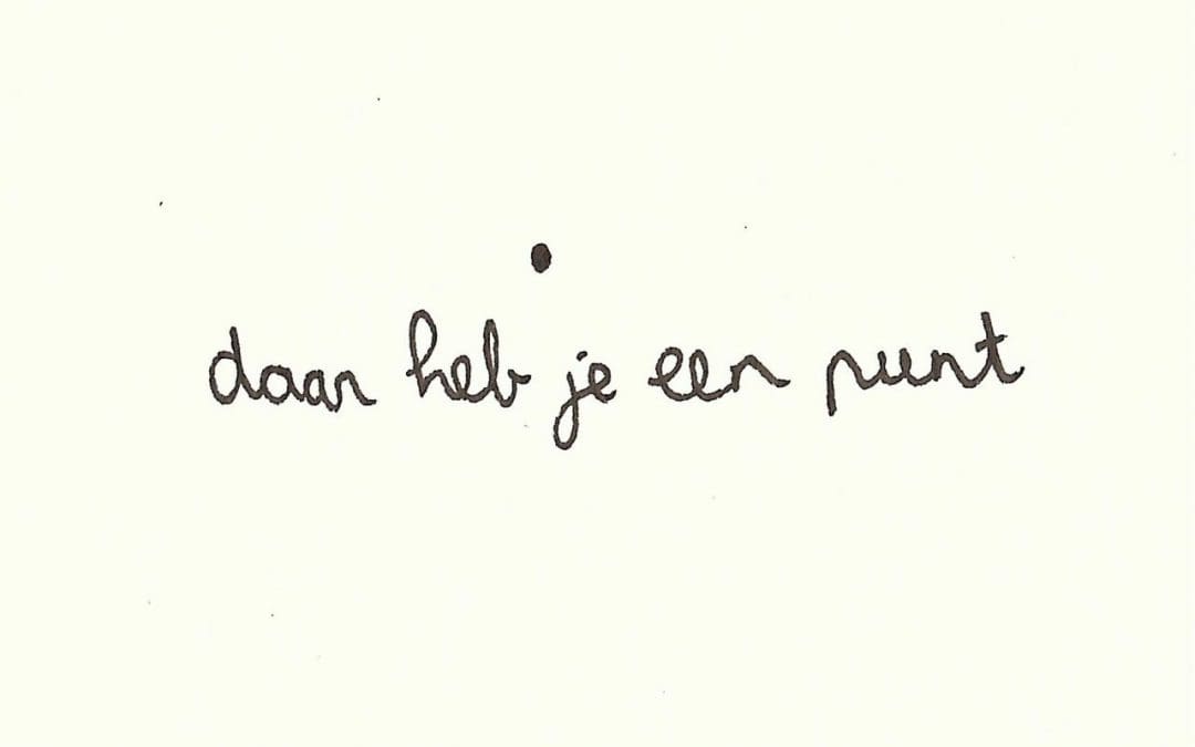 Een punt maken…