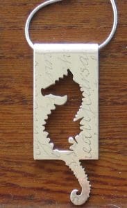 Zilveren hanger zeepaardje