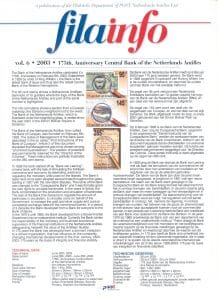 Fila info Jubileumzegels BNA juni 2003