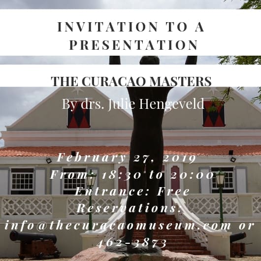 Uitnodiging Lezing Curacaose Meesters Julie Hengeveld 27 februari 2019