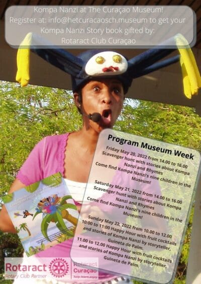 Kompa Nanzi Lesson Material, Scavenger hunt, Stories and Rhyming with storyteller Guineta De Palm