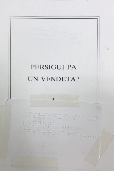 PERSIGUI PA UN VENDETA ?