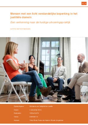 Mensen met een licht verstandelijke beperking in het justitiële domein